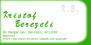 kristof berczeli business card